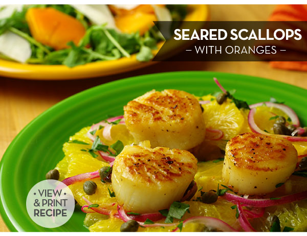 RECIPE: Seared Scallops with Oranges