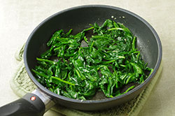 Sauteeing Spinach