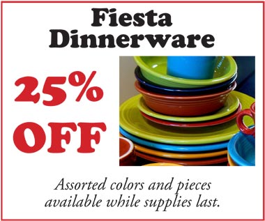Fiesta Dinnerware Sale