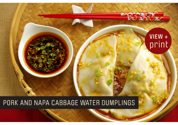 RECIPE: Pork and Napa Cabbage Water Dumplings