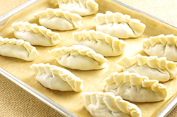 Dumplings Ready for Frying