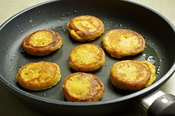 Chickpea Cakes Frying