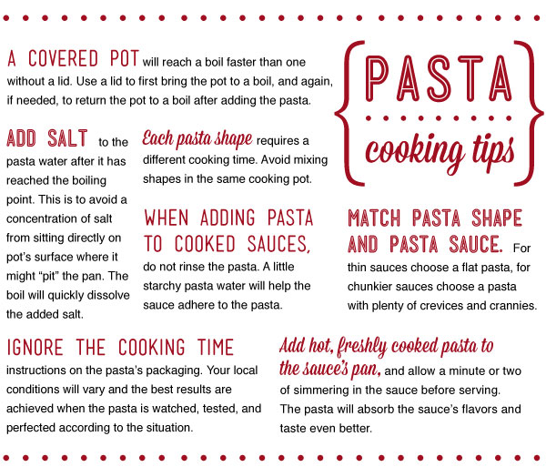 Pasta Cooking Tips