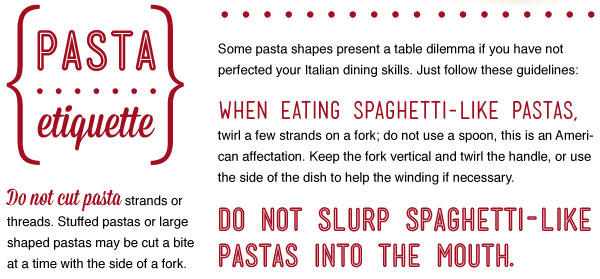 Pasta Etiquette