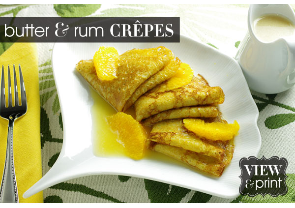 RECIPE: Butter and Rum Crepes