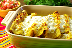 Chicken Enchiladas with Green Chile Sauce