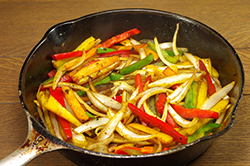 Sauteing Peppers and Onions