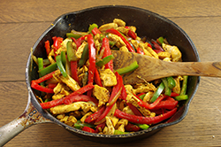 Sauteing Onions and Peppers