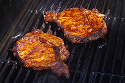 Steaks on Grill