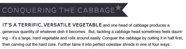 Conquering the Cabbage