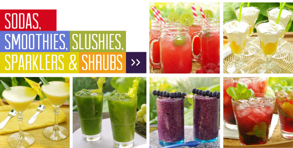 Sodas, Smoothies, Slushies, Sparklers  and Shrubs