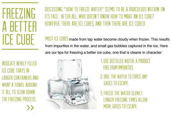 How to Freeze better Ice Cubes