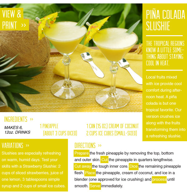 RECIPE: Pina Colada Slushie