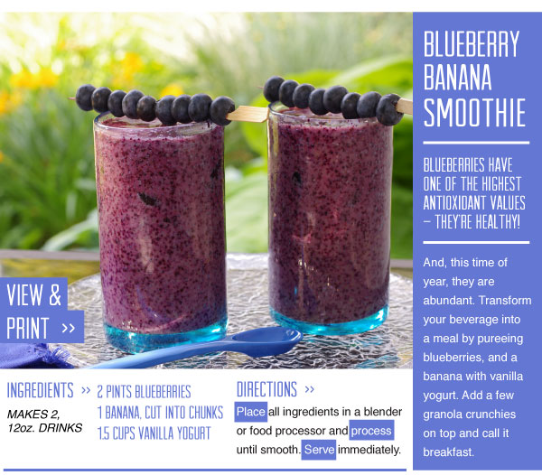 RECIPE: Blueberry Banana Smoothie