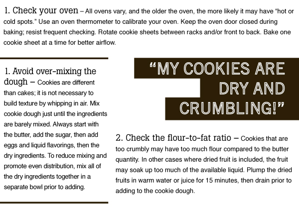 Dry and Crumbling Cookies