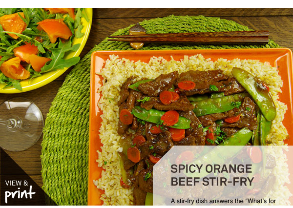 RECIPE: Spicy Orange Beef Stirfry