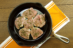 Sauteing Pork - Before