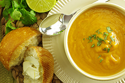 Sweet Potato with Thai Curry and Coconut Soup