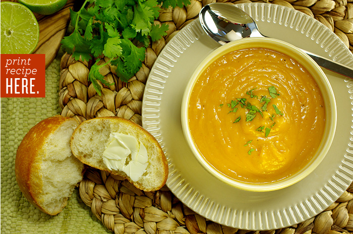 Sweet Potato with Thai Curry and Coconut Soup