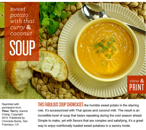 RECIPE: Sweet Potato with Thai Curry and Coconut Soup