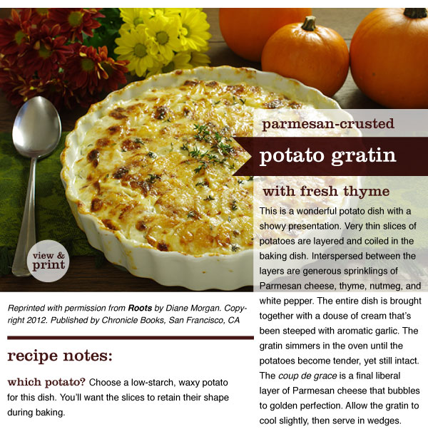 RECIPE: Parmesan-Crusted Potato Gratin with Fresh Thyme