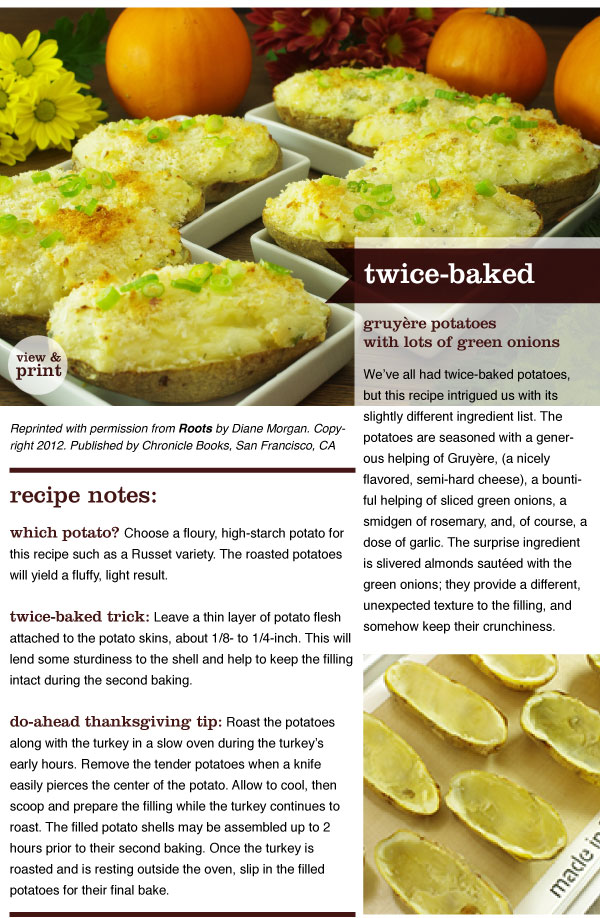 RECIPE: Twice-baked Gruyere Potatoes with Lots of Green Onions