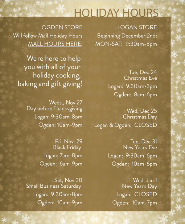 Holiday Hours