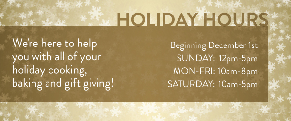 Holiday Hours