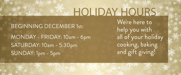 Holiday Hours