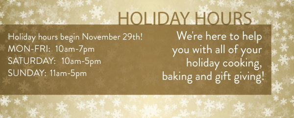 Holiday Hours