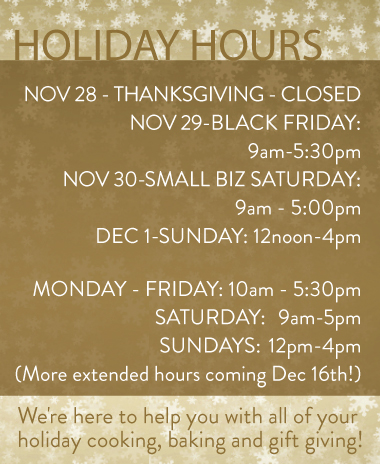 Holiday Hours