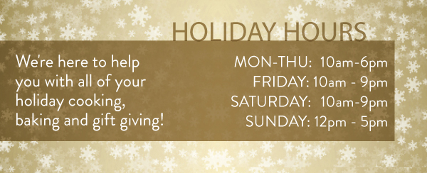 Holiday Hours