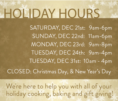 Holiday Hours