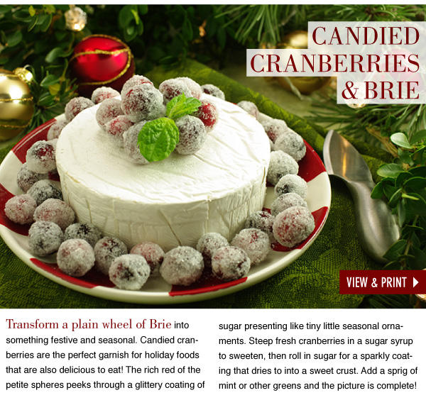 RECIPE: Candied Cranberries and Brie