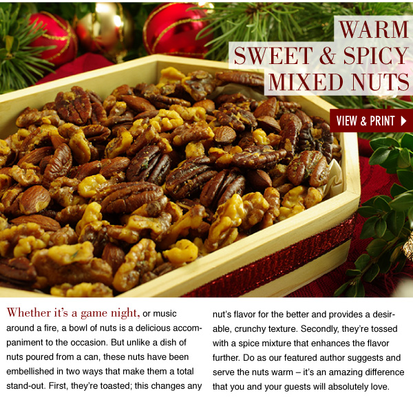 RECIPE: Warm, Sweet and Spicy Mixed Nuts