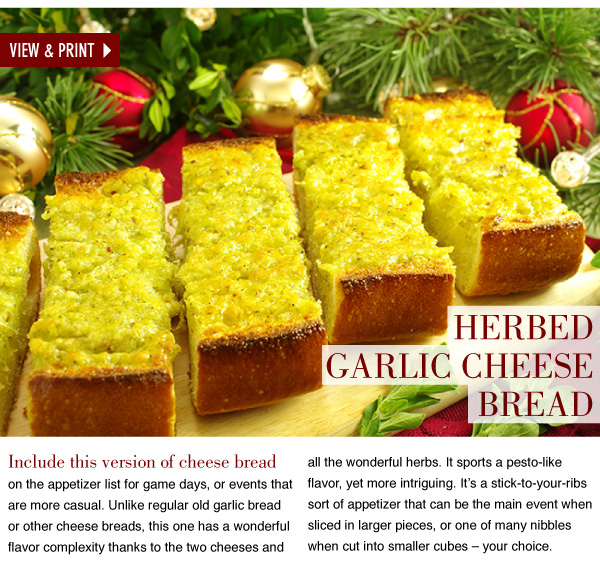 RECIPE: Herbed Garlic Cheese Bread