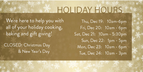 Holiday Hours