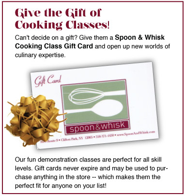 Give the gift of Cooking Classes!
