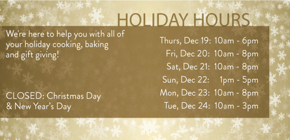 Holiday Hours