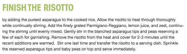 Finish the Risotto