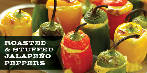 Roasted and Stuffed Jalapeno Peppers