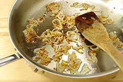 Sauteing Shallots
