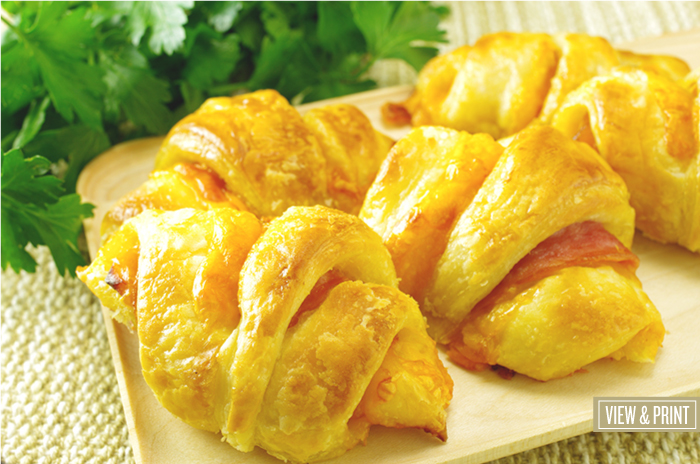Ham and Cheese Horns