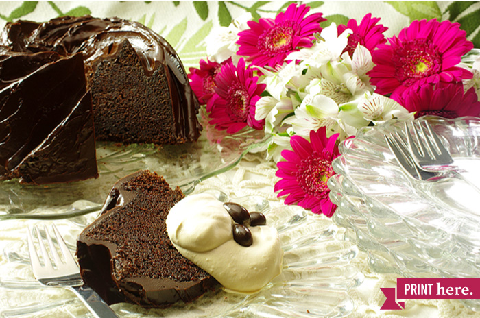 Double Espresso Chocolate Cake with Cappuccino Froth