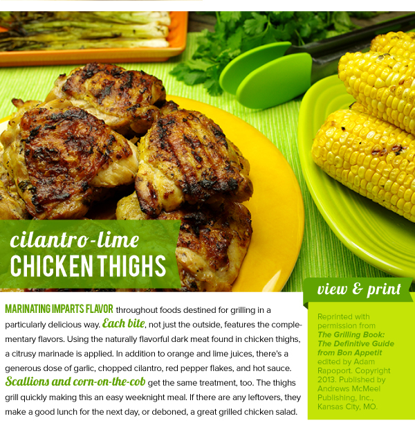 RECIPE: Cilantro-Lime Chicken Thighs