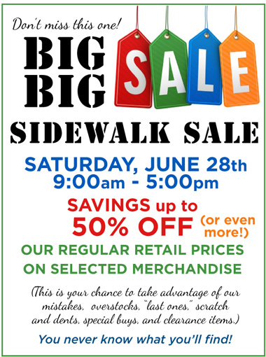 Big Sidewalk Sale