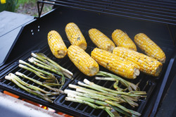 Corn and Scallions on the Grill