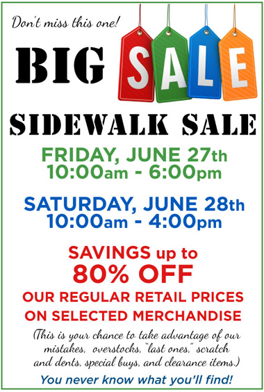 Sidewalk Sale