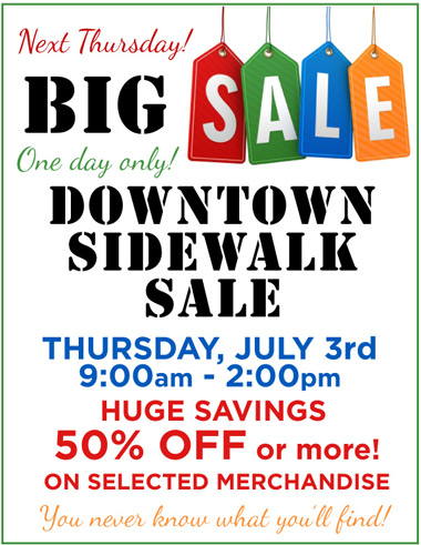 Sidewalk Sale