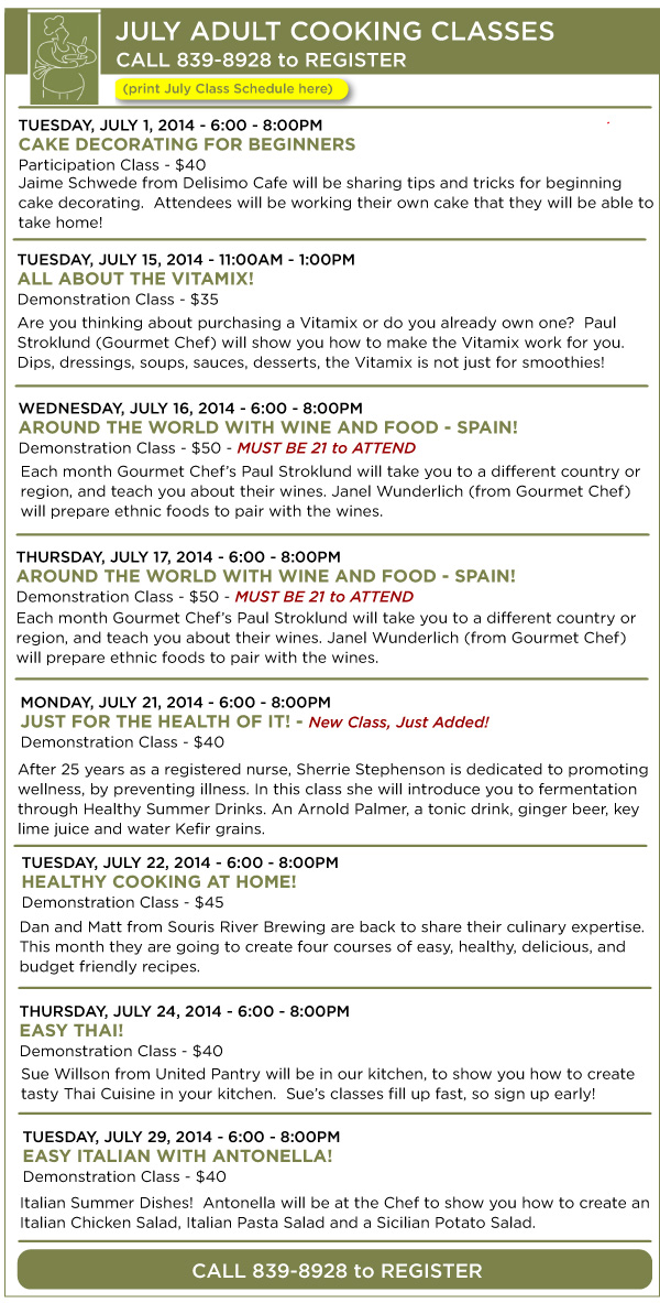 July Classes